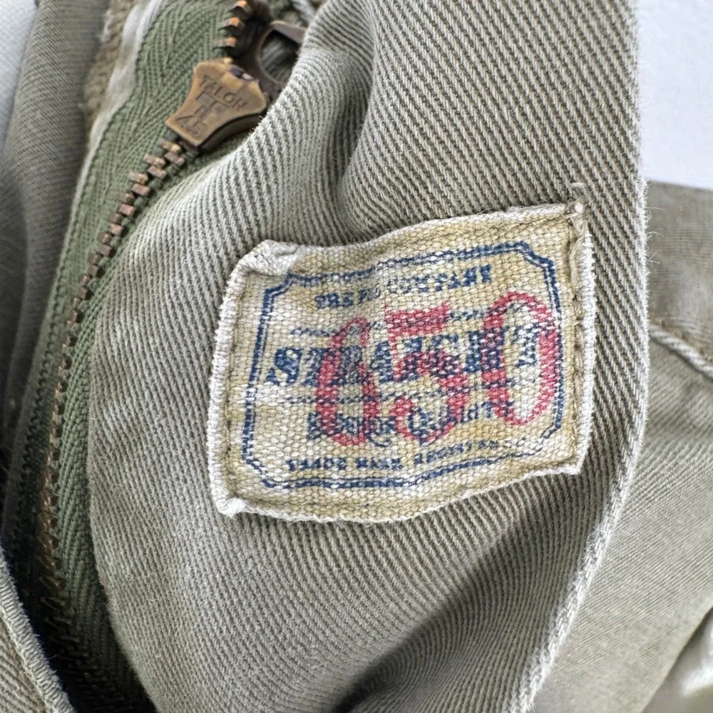 Polo Ralph Lauren 650 Straight Leg Pants Mens 34x34 Olive Green Cotton Twill